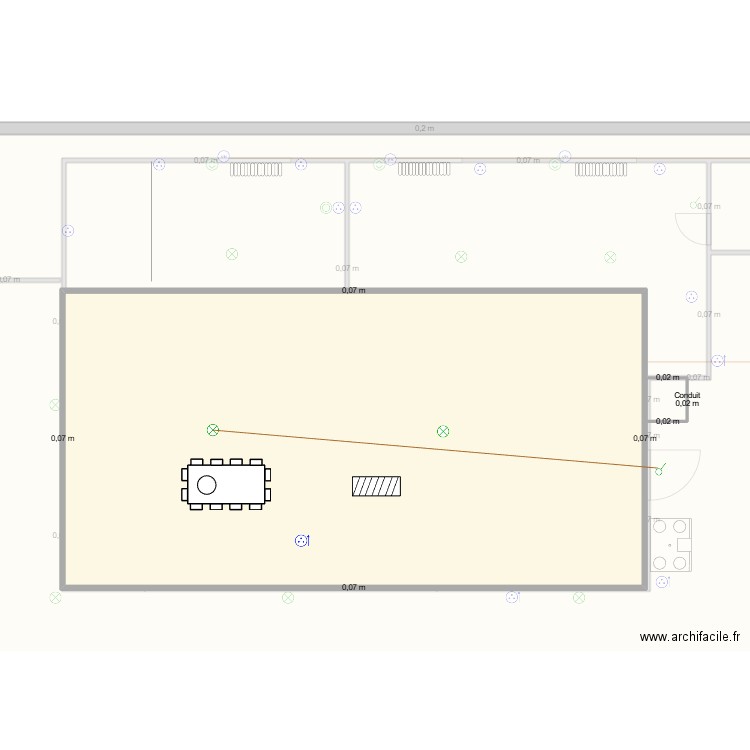 plan avec isolation intérieur sauvegarde. Plan de 24 pièces et 460 m2