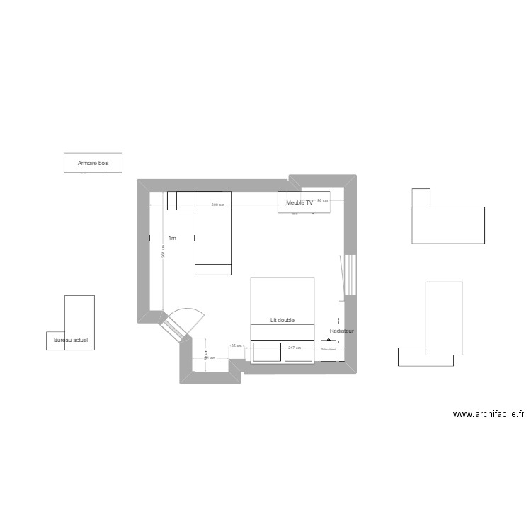 Chambre Lucien. Plan de 0 pièce et 0 m2