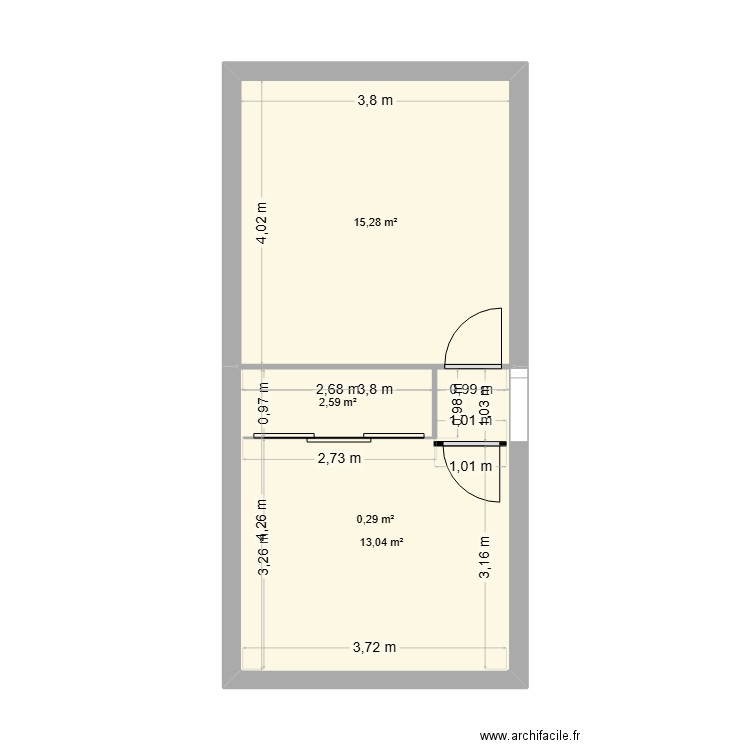 17 AV PLAN COTE. Plan de 4 pièces et 47 m2