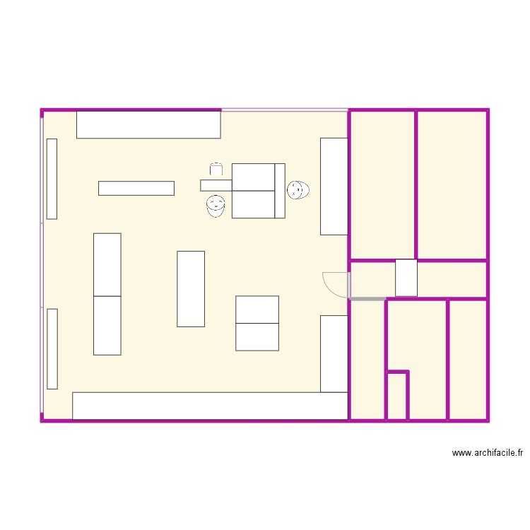 BS louviers. Plan de 8 pièces et 76 m2