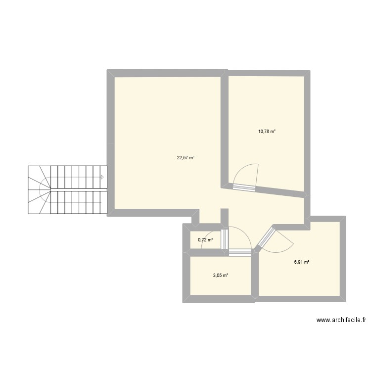 NEX APPART. Plan de 5 pièces et 44 m2