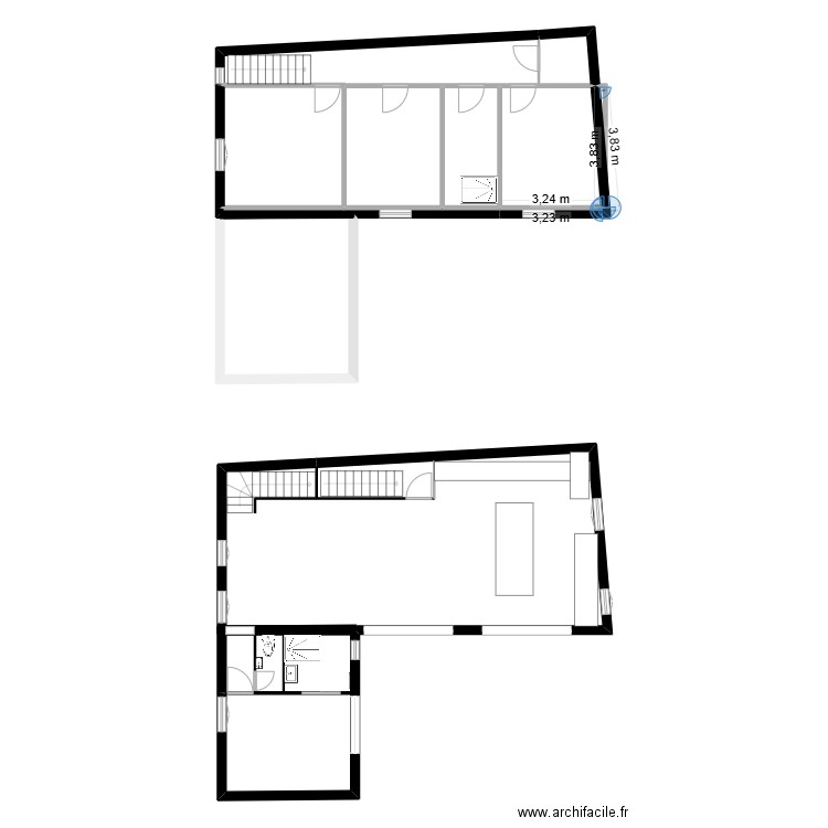 maison V2. Plan de 10 pièces et 97 m2