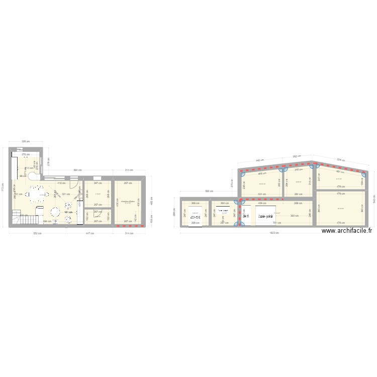 essai nif naf barnabé conservé V4. Plan de 14 pièces et 171 m2