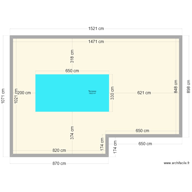 spa de nage. Plan de 1 pièce et 139 m2