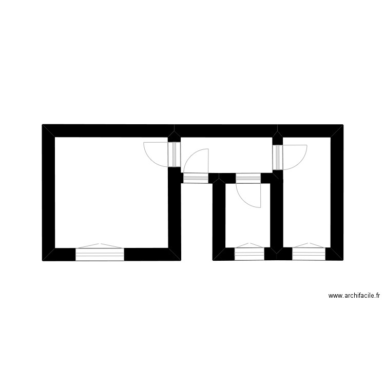 169 . Plan de 2 pièces et 9 m2