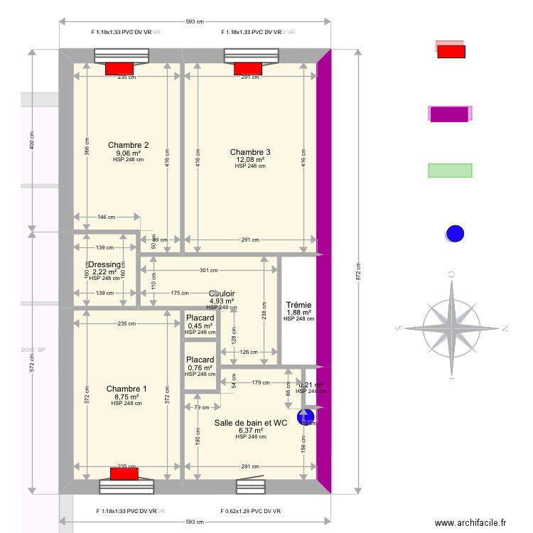 ML24017766. Plan de 18 pièces et 116 m2