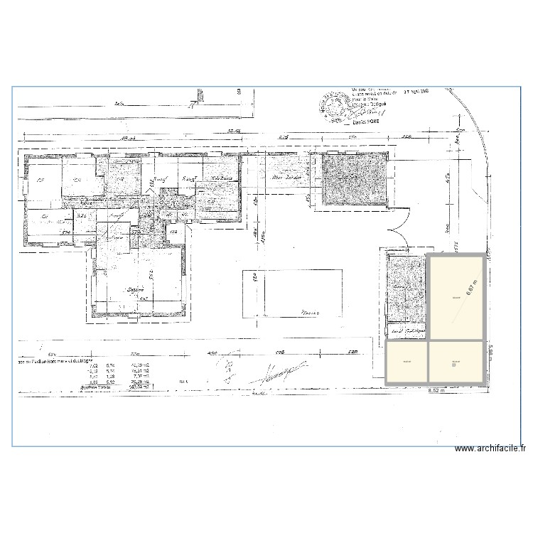 BISCA 3/100. Plan de 3 pièces et 58 m2