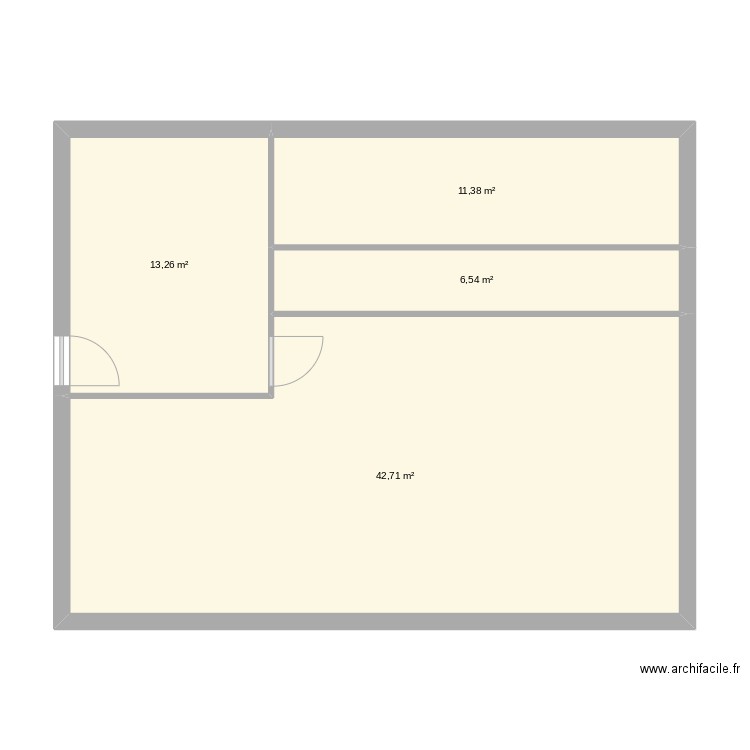 Maison Vertus. Plan de 4 pièces et 74 m2