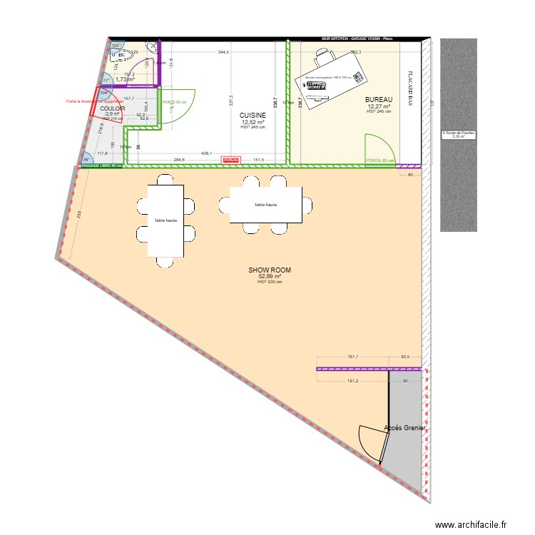 pheeric - EYSINES_02. Plan de 6 pièces et 85 m2