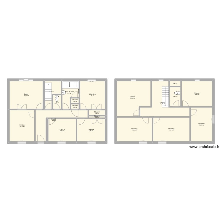 Ldt Rose. Plan de 21 pièces et 154 m2