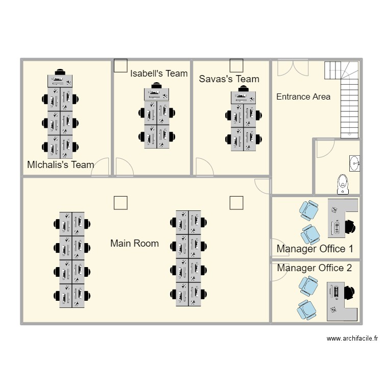 Marketing Relocation . Plan de 8 pièces et 182 m2