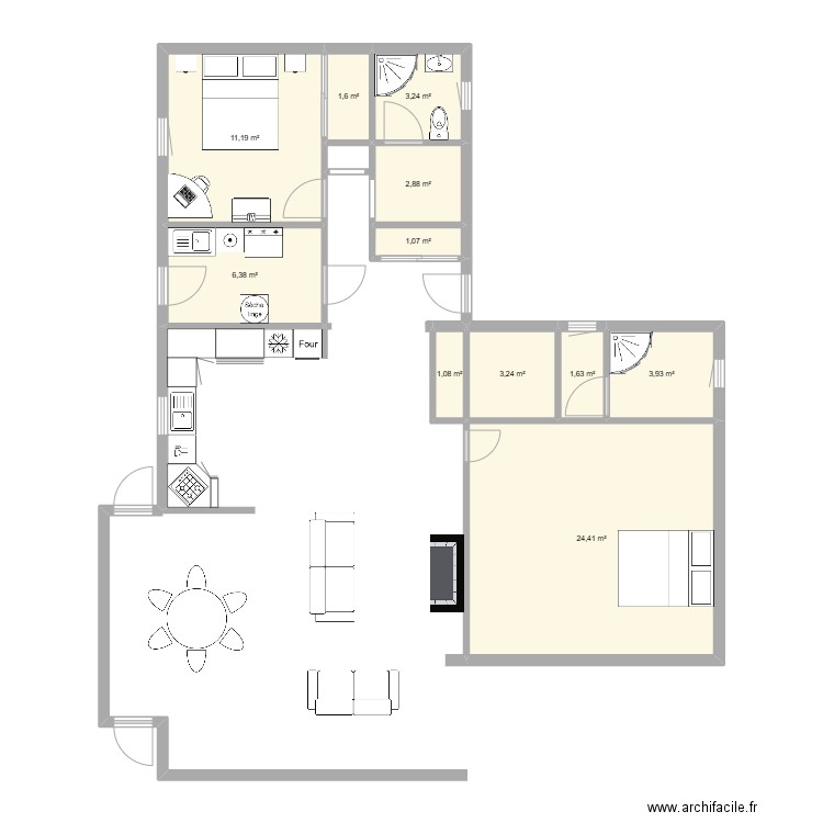 CHUTET LOIC. Plan de 11 pièces et 61 m2