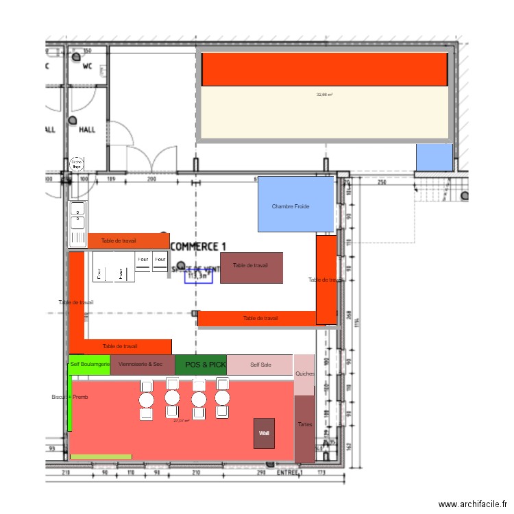 Sombreffe_2. Plan de 2 pièces et 60 m2