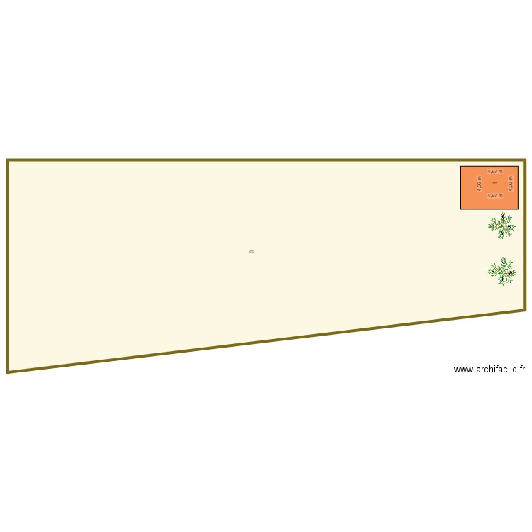 marjolaine. Plan de 2 pièces et 1828 m2