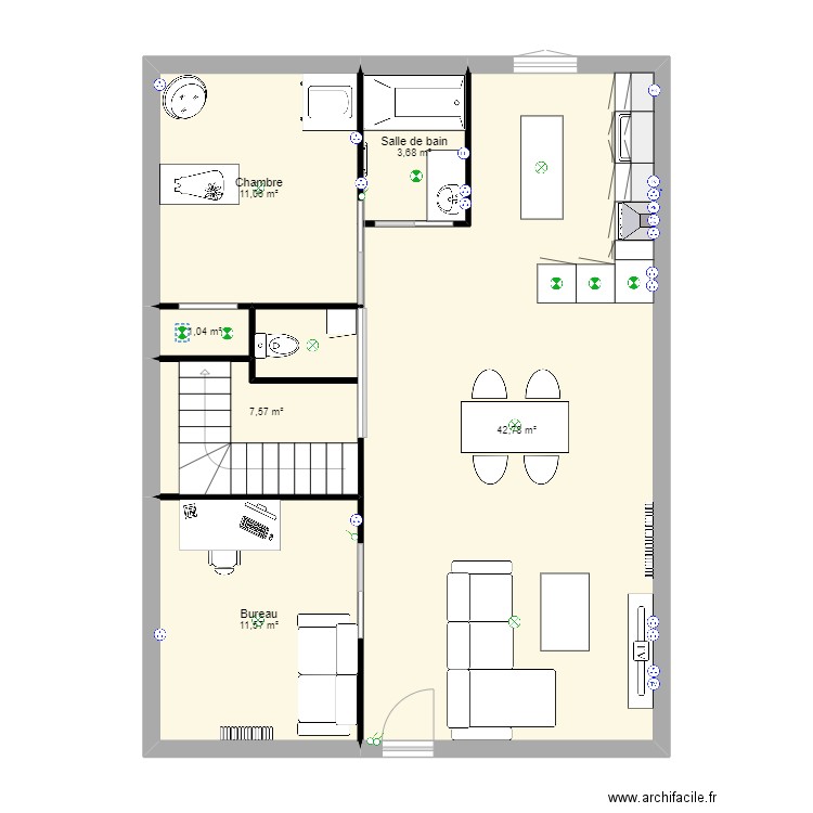 ETAGE 1 PLAN 1. Plan de 6 pièces et 78 m2