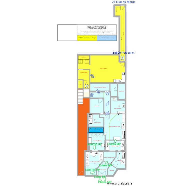 Labo Megrine Justice. Plan de 20 pièces et 205 m2