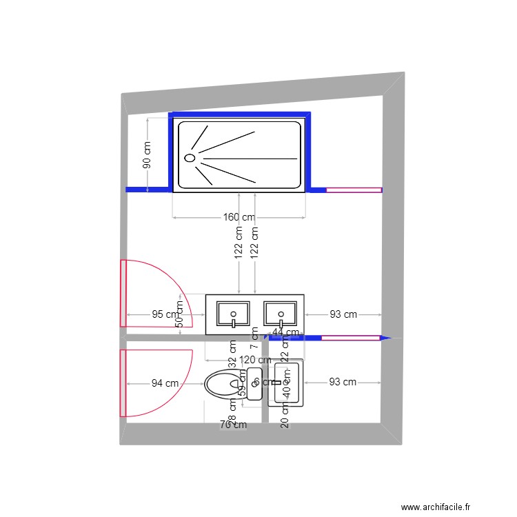 salle de bain. Thierry et Liliane. Plan de 0 pièce et 0 m2