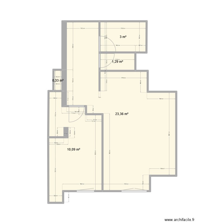 axelle 1. Plan de 5 pièces et 38 m2