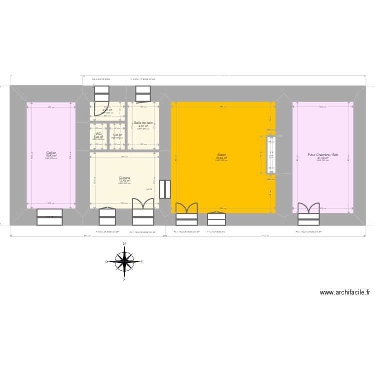 ML24006828. Plan de 15 pièces et 211 m2