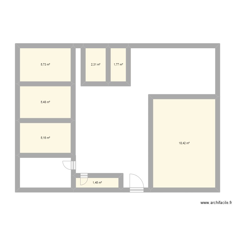 FDHGHGF. Plan de 7 pièces et 40 m2