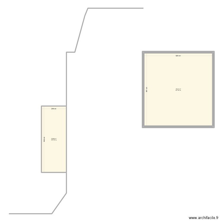 Amenagement garage 2024. Plan de 2 pièces et 97 m2