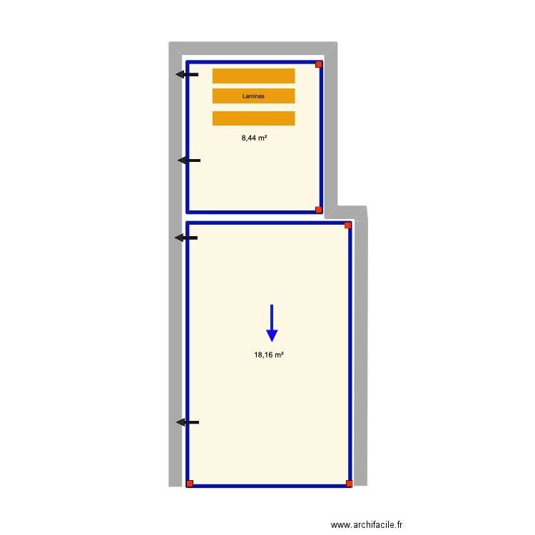 Catarina Oliveira. Plan de 2 pièces et 27 m2