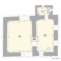 plan rdc maison et grange