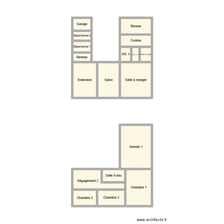 2501 POIREL. Plan de 18 pièces et 26 m2