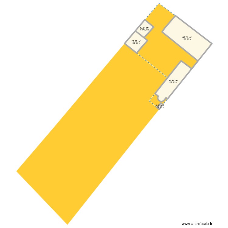 Plan cadastral. Plan de 5 pièces et 168 m2