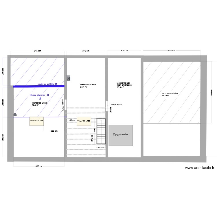 Trémie_Escalier_Combles. Plan de 0 pièce et 0 m2