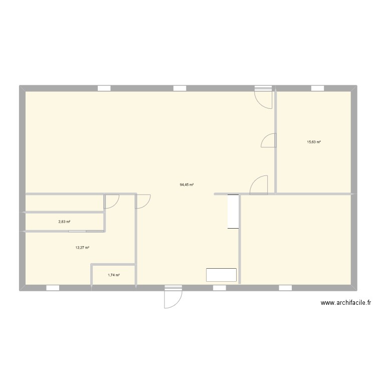 Villa TT. Plan de 5 pièces et 127 m2