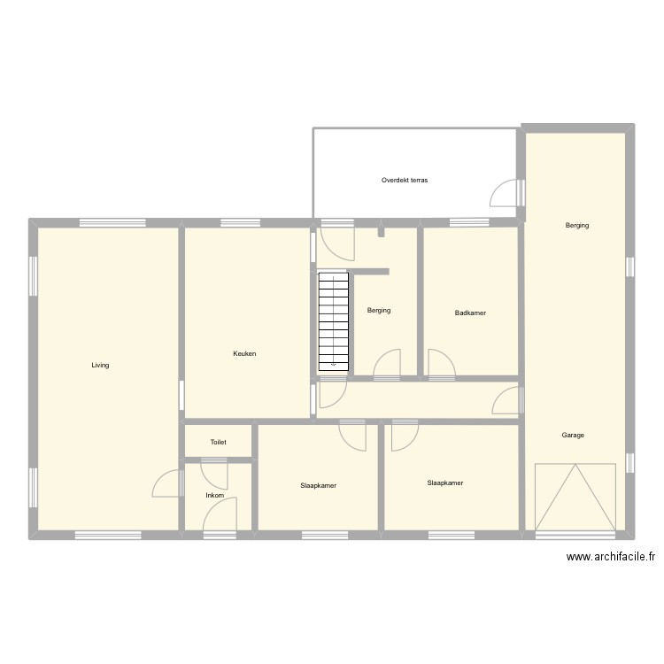 Overheulestraat 109 Moorsele. Plan de 9 pièces et 159 m2