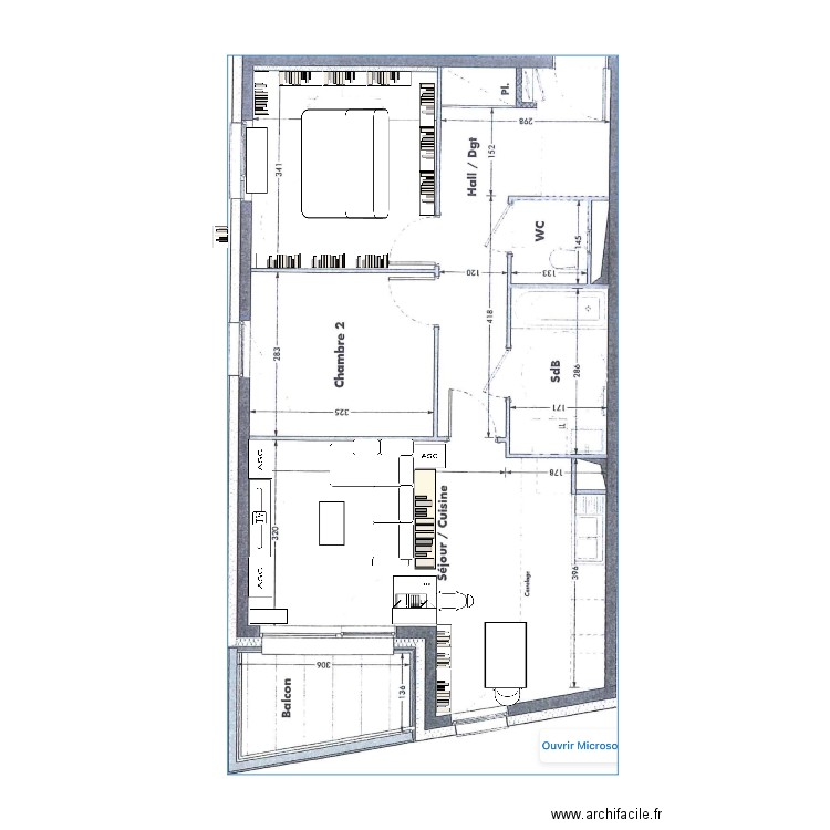 Appartement encore. Plan de 0 pièce et 0 m2