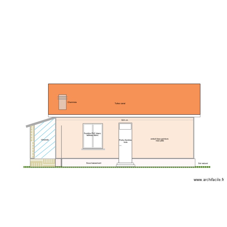 dp pop est. Plan de 1 pièce et 20 m2