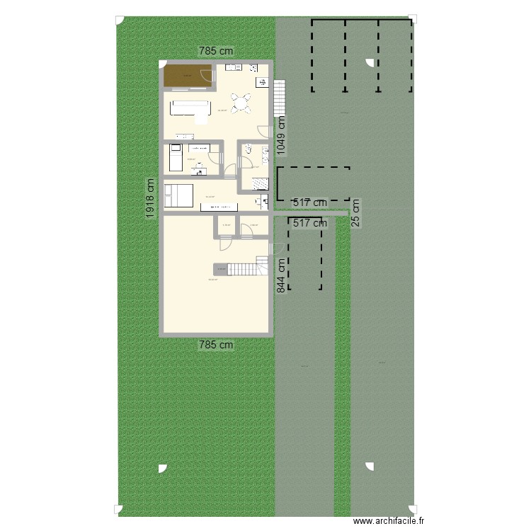 meilleur ebauche. Plan de 9 pièces et 128 m2