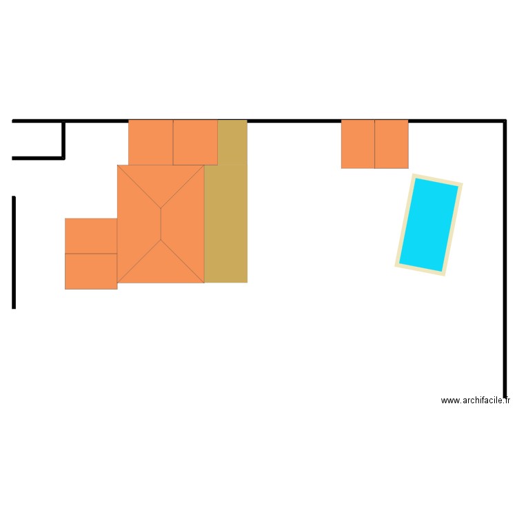 jardin. Plan de 0 pièce et 0 m2