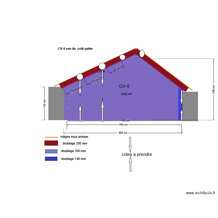 COUPE CH4 . Plan de 0 pièce et 0 m2