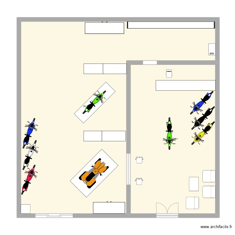 garage 1. Plan de 2 pièces et 149 m2