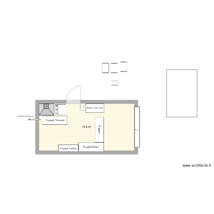 garage 4. Plan de 1 pièce et 16 m2