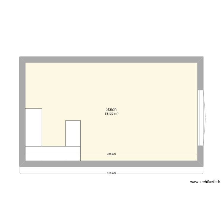 SALON ANT. Plan de 1 pièce et 34 m2