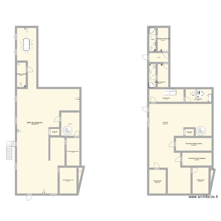 Projet Entrepreneuriat Lure. Plan de 20 pièces et 337 m2