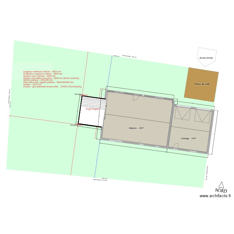 plan maison. Plan de 2 pièces et 127 m2