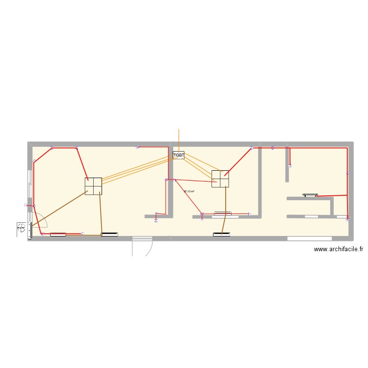 prises-radiateurs-clim. Plan de 1 pièce et 97 m2