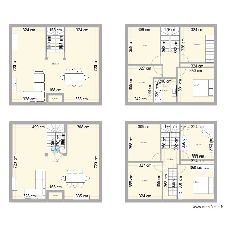 maison/1. Plan de 16 pièces et 232 m2