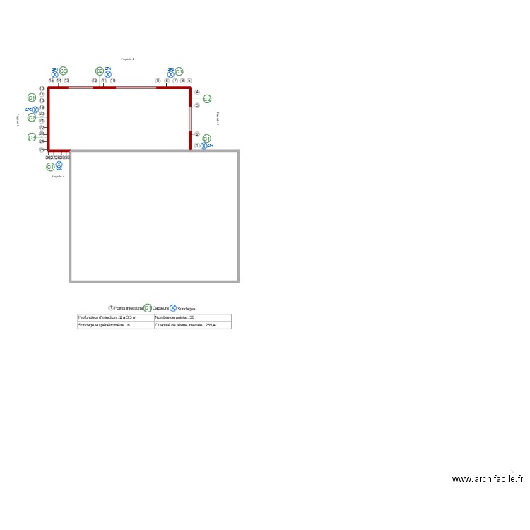 loiseau. Plan de 2 pièces et 121 m2