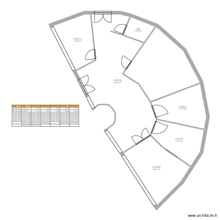 Maison des femmes 6e C CREIL. Plan de 6 pièces et 90 m2