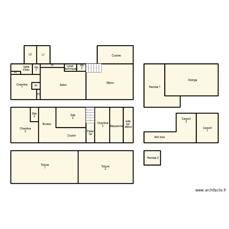 PLOLMEUR ZURINI. Plan de 29 pièces et 154 m2