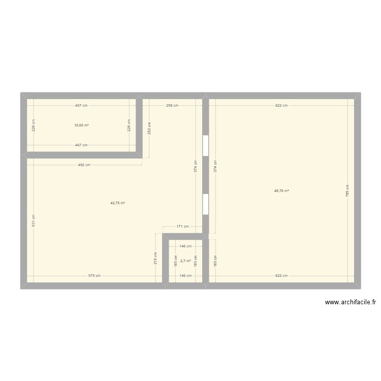 maison. Plan de 4 pièces et 105 m2