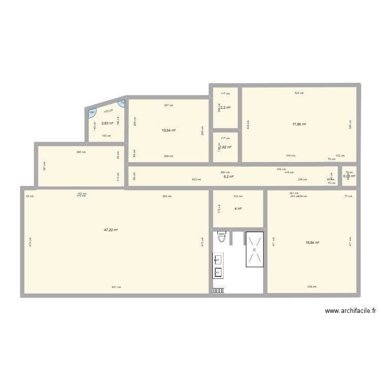 master 6AH. Plan de 10 pièces et 114 m2