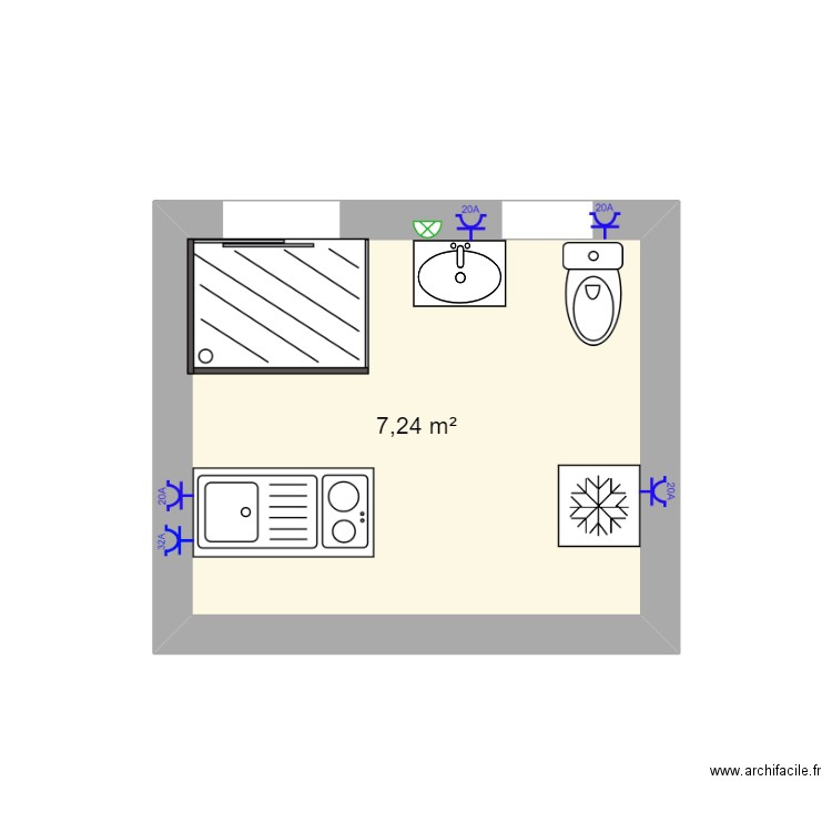 salle de bain 2. Plan de 0 pièce et 0 m2